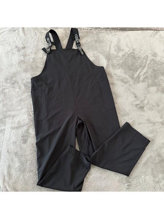 Kavu Pants - Kavu San Blas Black Overalls Jumpsuit Women's size XL Outdoor Hiking